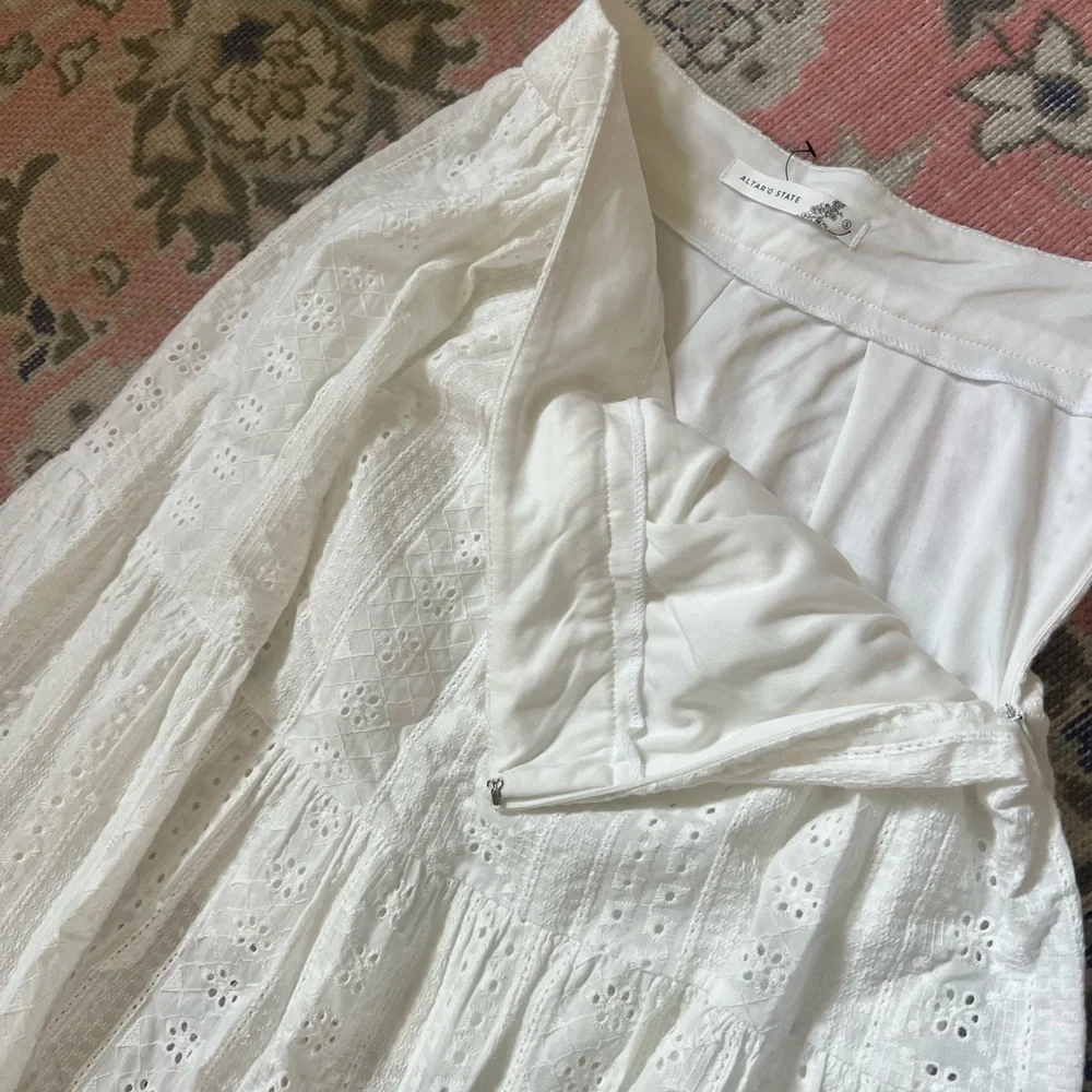 Altar'd State White Maxi Tiered A-Line Skirt - Picture 4 of 5